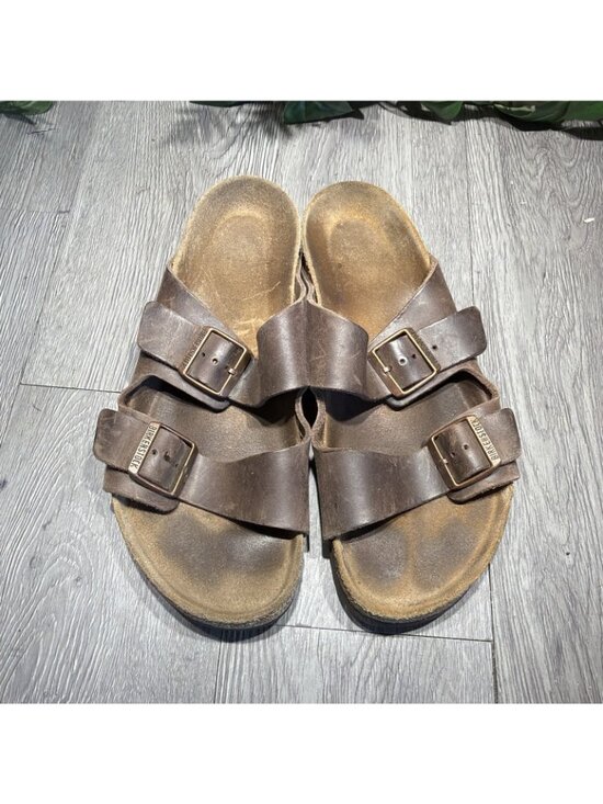 Birkenstock Arizona Soft Footbed Sandal Men size 44 Habana Oiled Leather main image 10